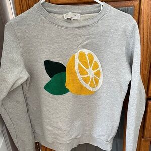 Gray Sweatshirt with Lemon Design